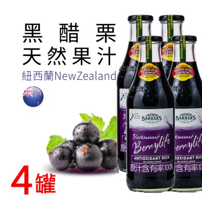 紐西蘭黑醋栗天然果汁4罐組
